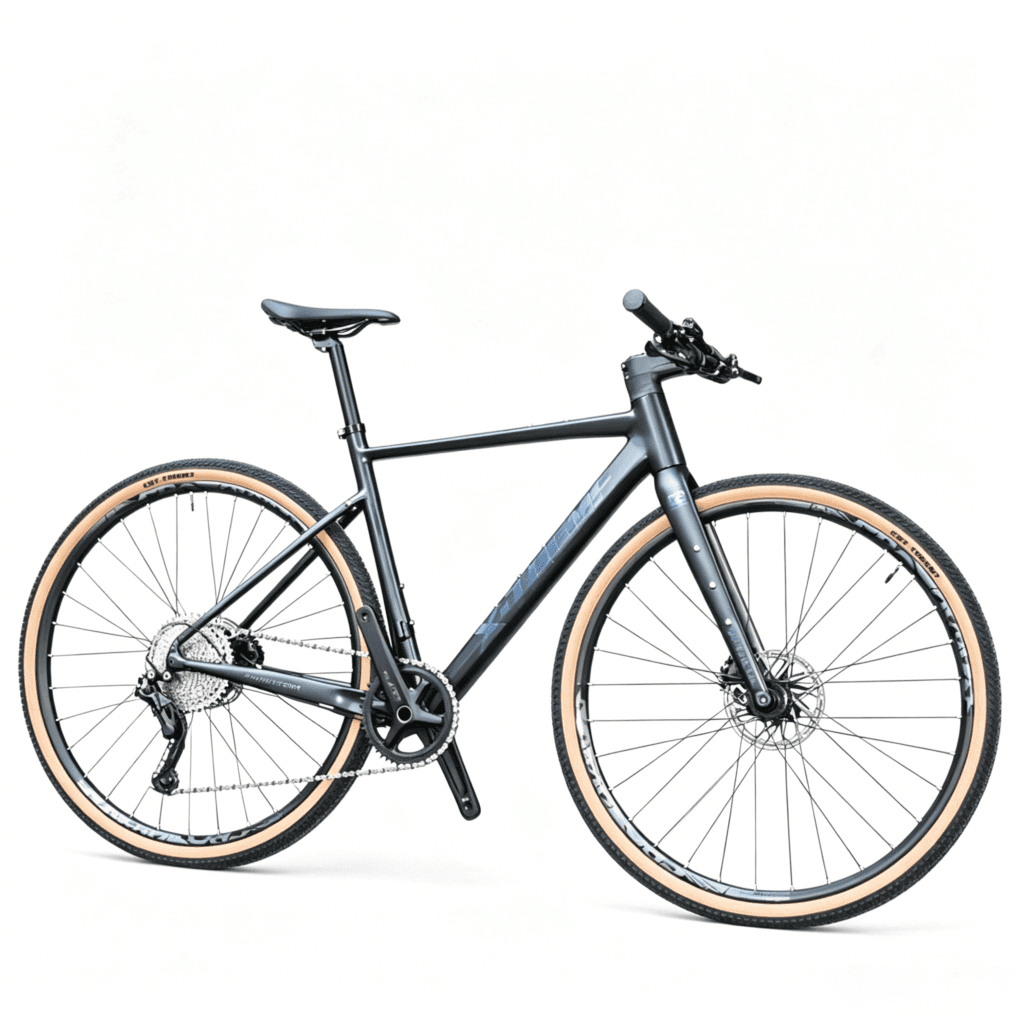 Meihanda Xtreme Phantom P10 flat-bar gravel bike on a white background