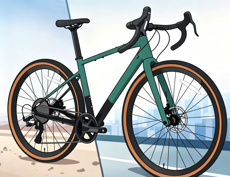 Gravel bike illustration for beginner guide