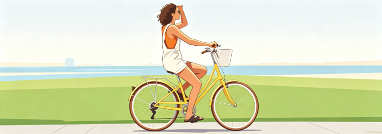 Cycling illustration for gear shifting guide