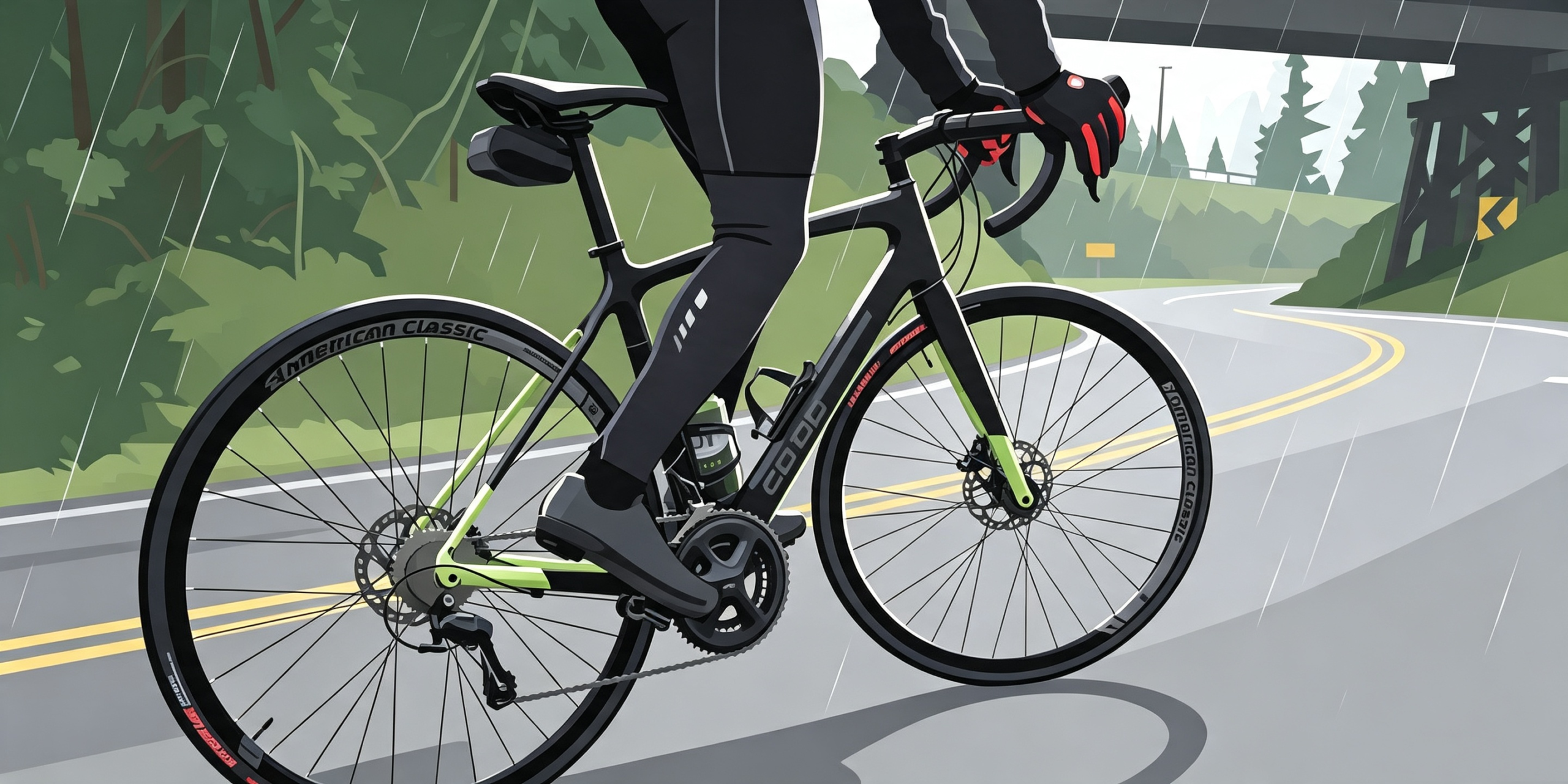 Cycling adventure illustration